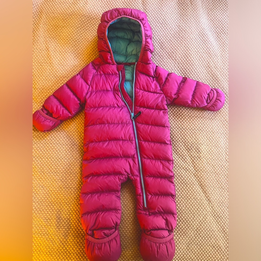 LL Bean ultralight down bunting 3-6 months